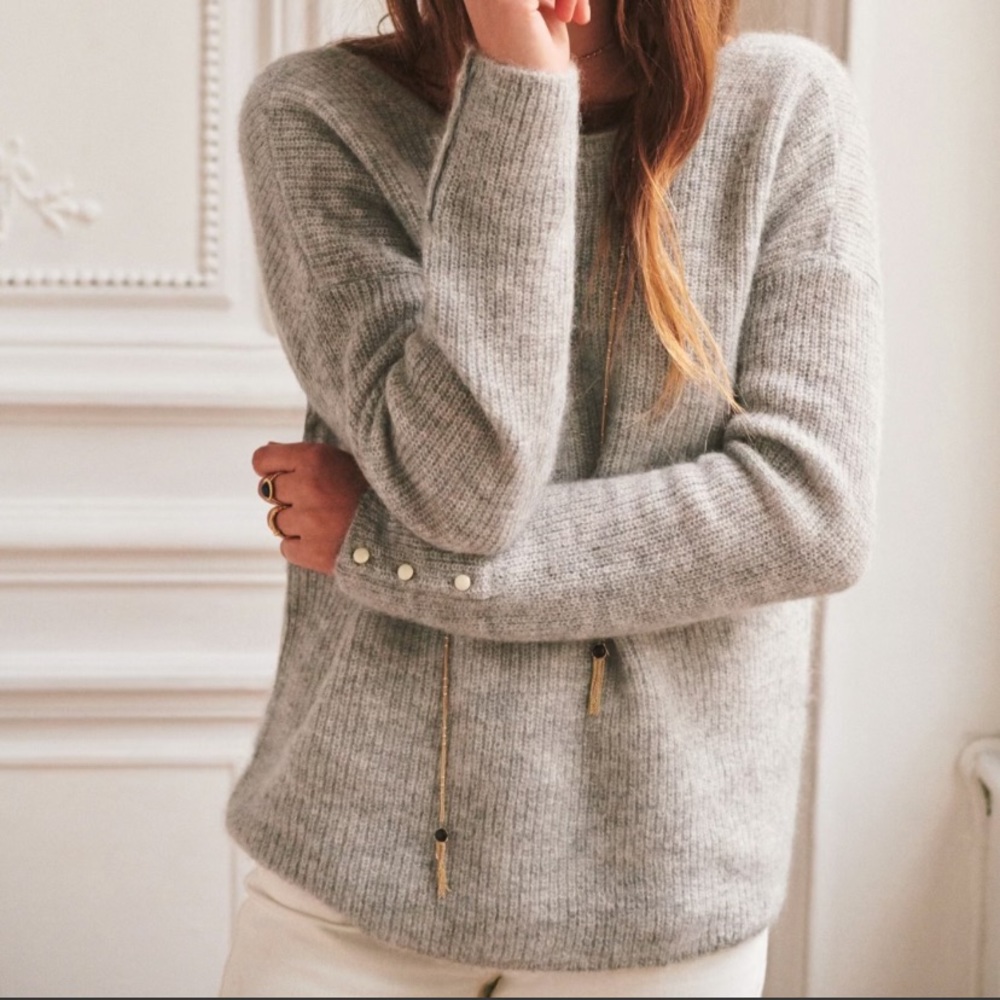 Sezane Jumper two-way wear Made in Italy NWT